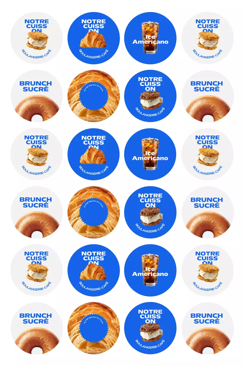 Publicité de la boulangerie Blue Pop