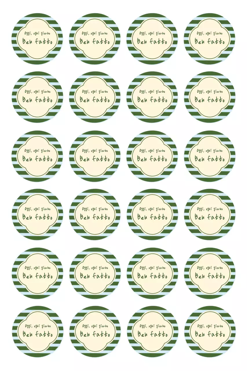 Adesivo verde semplice per il tifo