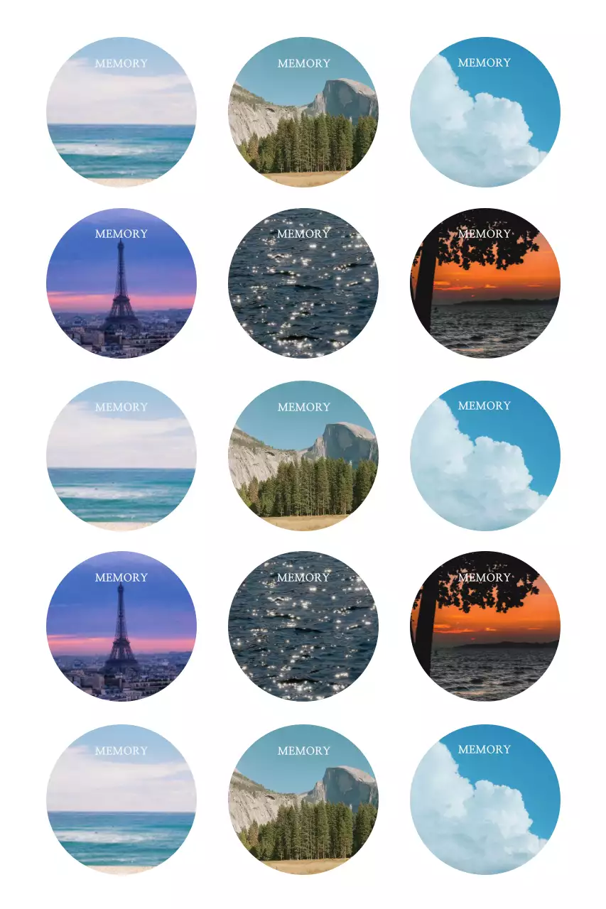 Sky blue simple nature sticker