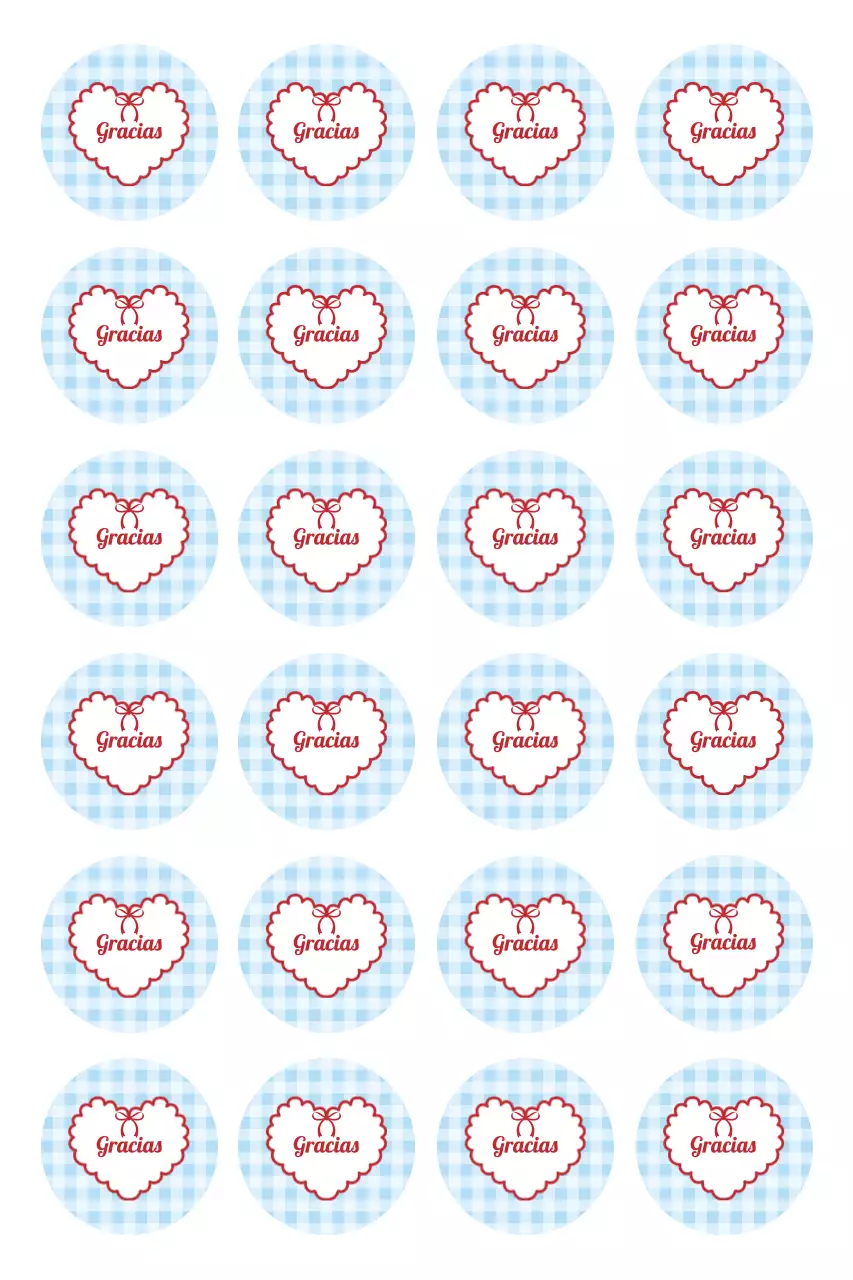 Postal de agradecimiento linda en color azul cielo