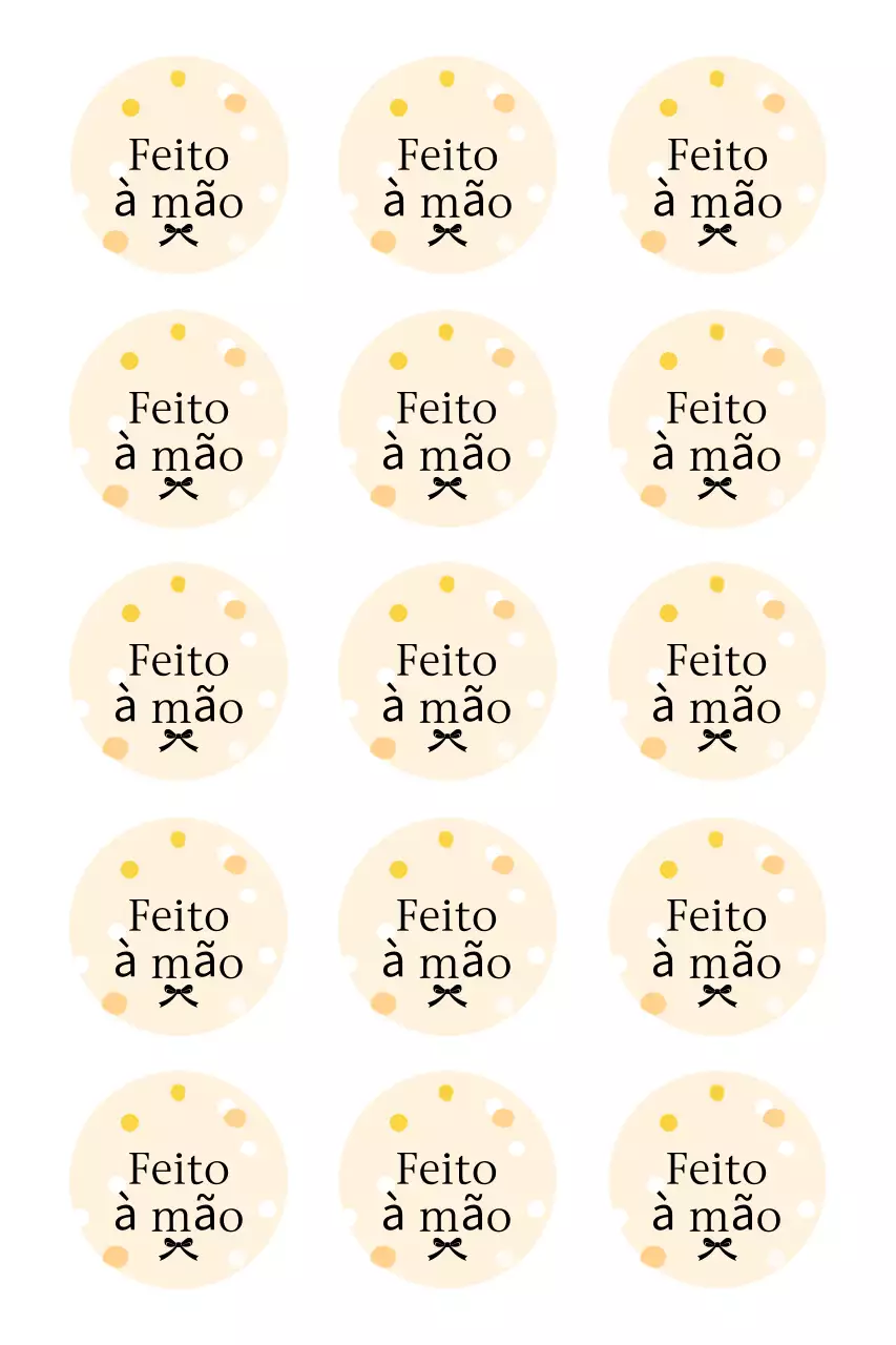 Criação de Adesivos Simples Bege