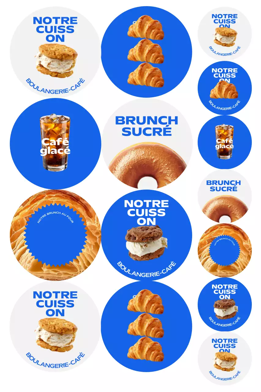 Promotion du menu brunch Blue Modern