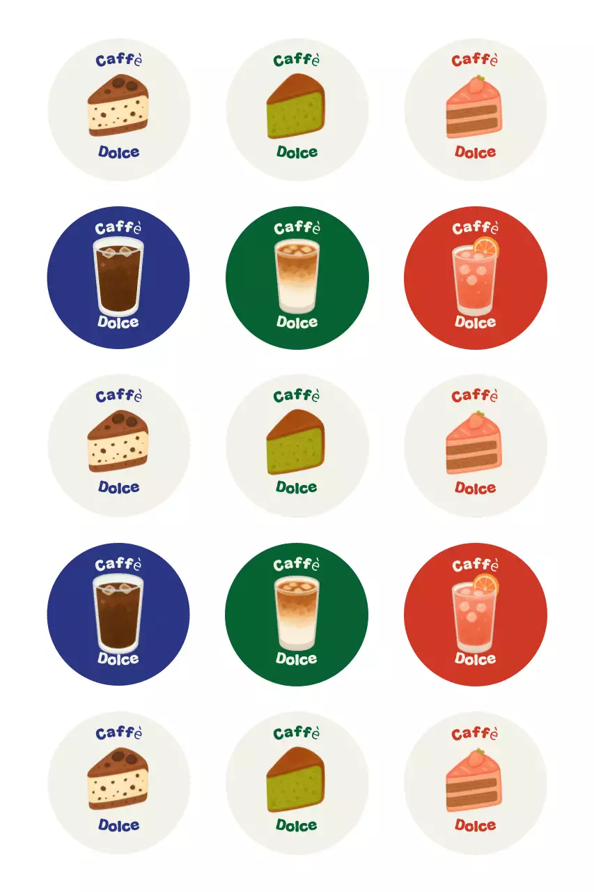 Adesivo per dessert semplice beige