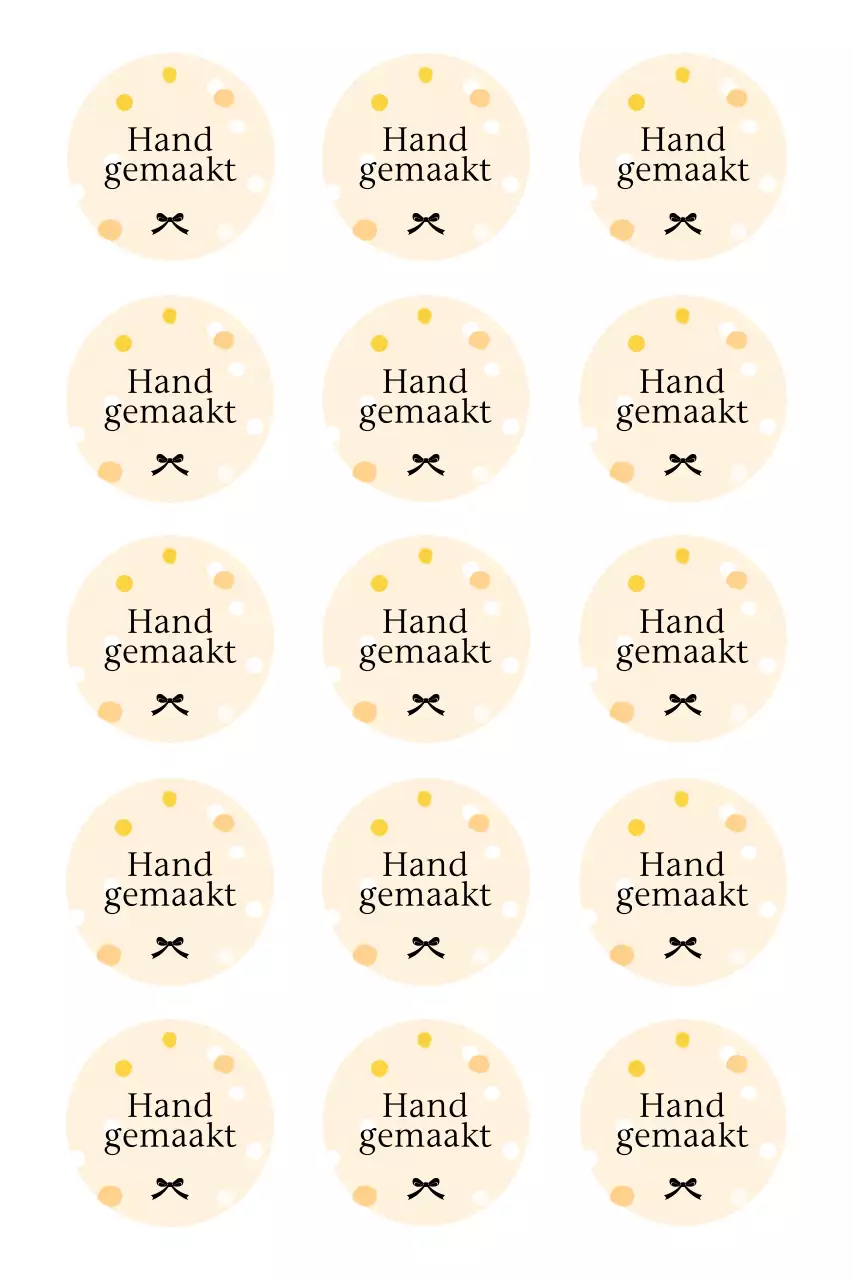 Beige eenvoudige stickercreatie