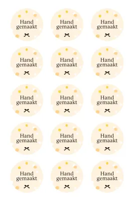 Beige eenvoudige stickercreatie