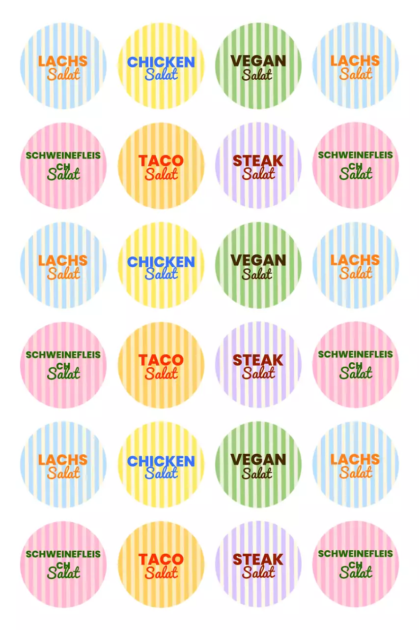 Blauer einfacher Salat Sticker