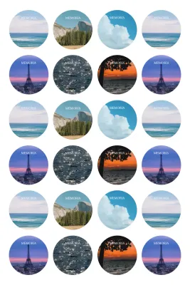 Adesivo per album fotografico semplice azzurro cielo