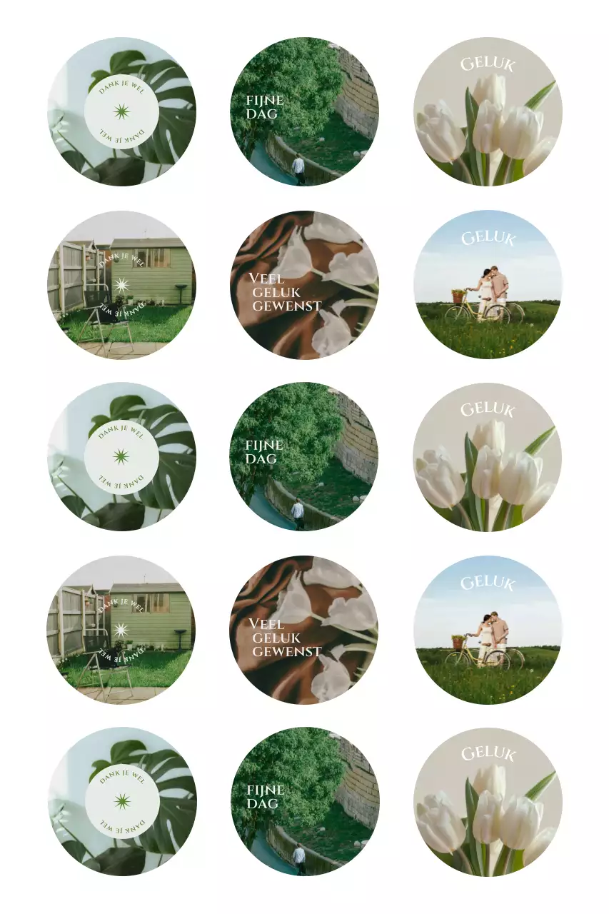 Beige eenvoudige stickerartikelen