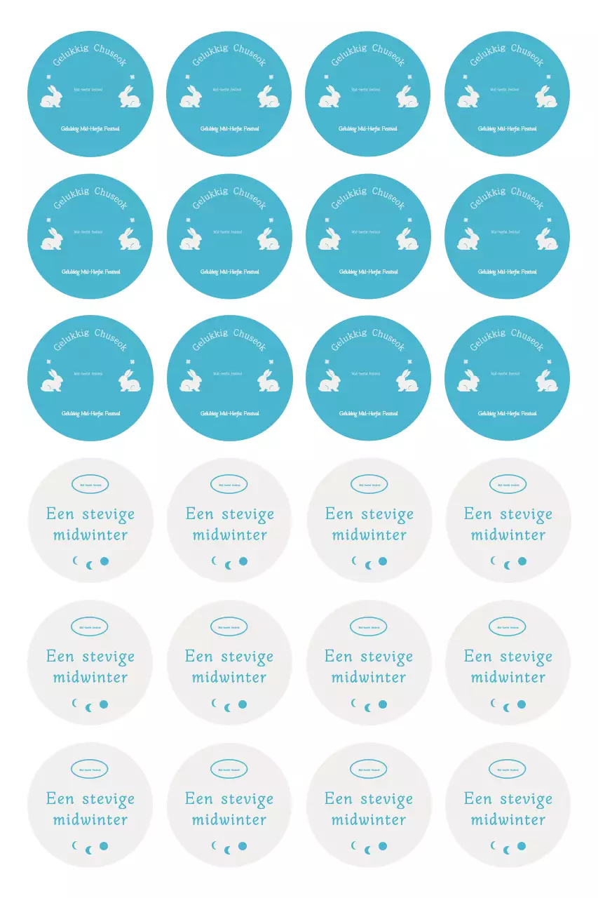 Hemelsblauwe eenvoudige vakantiesticker