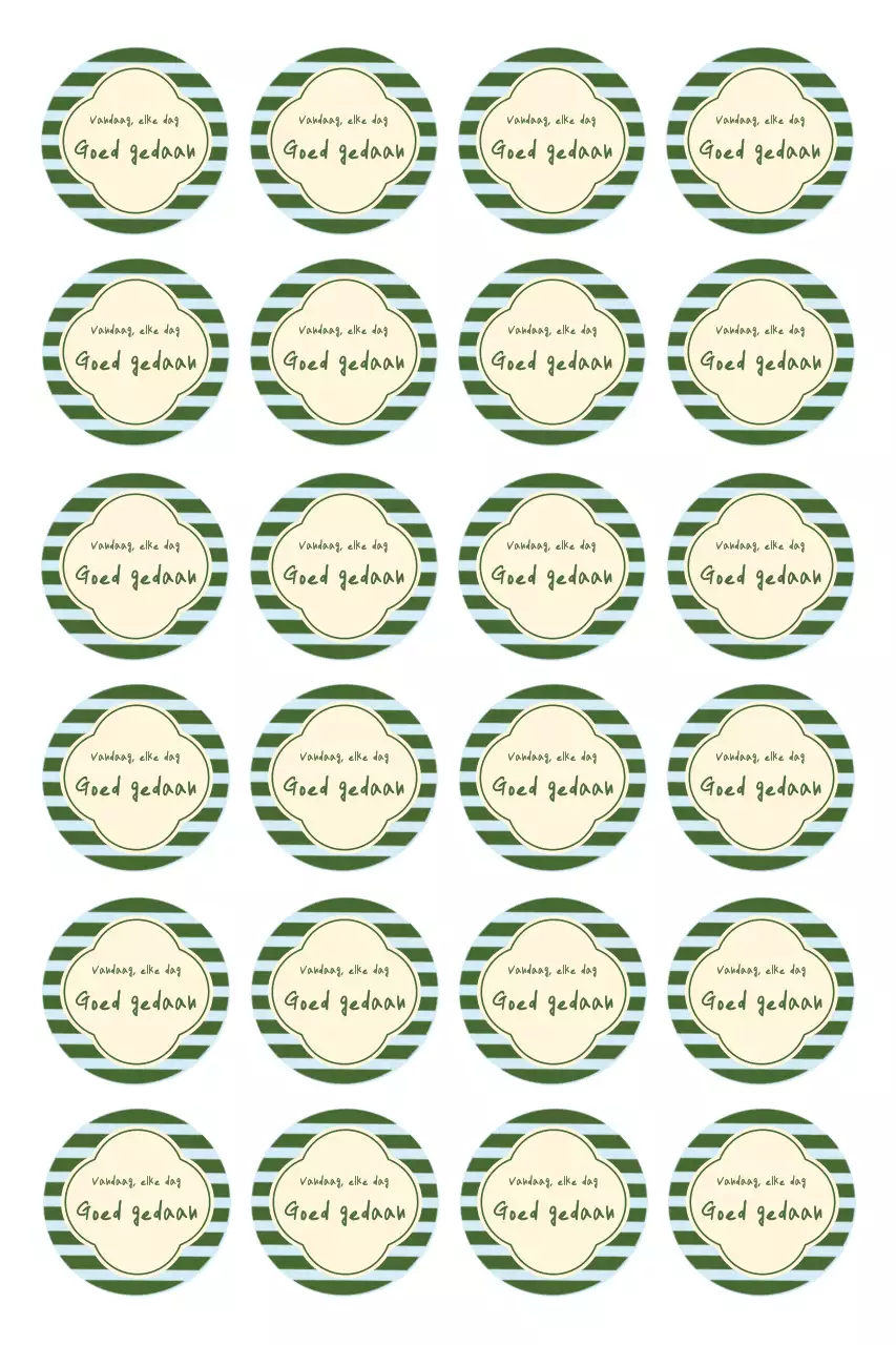 Groene eenvoudige cheer-sticker