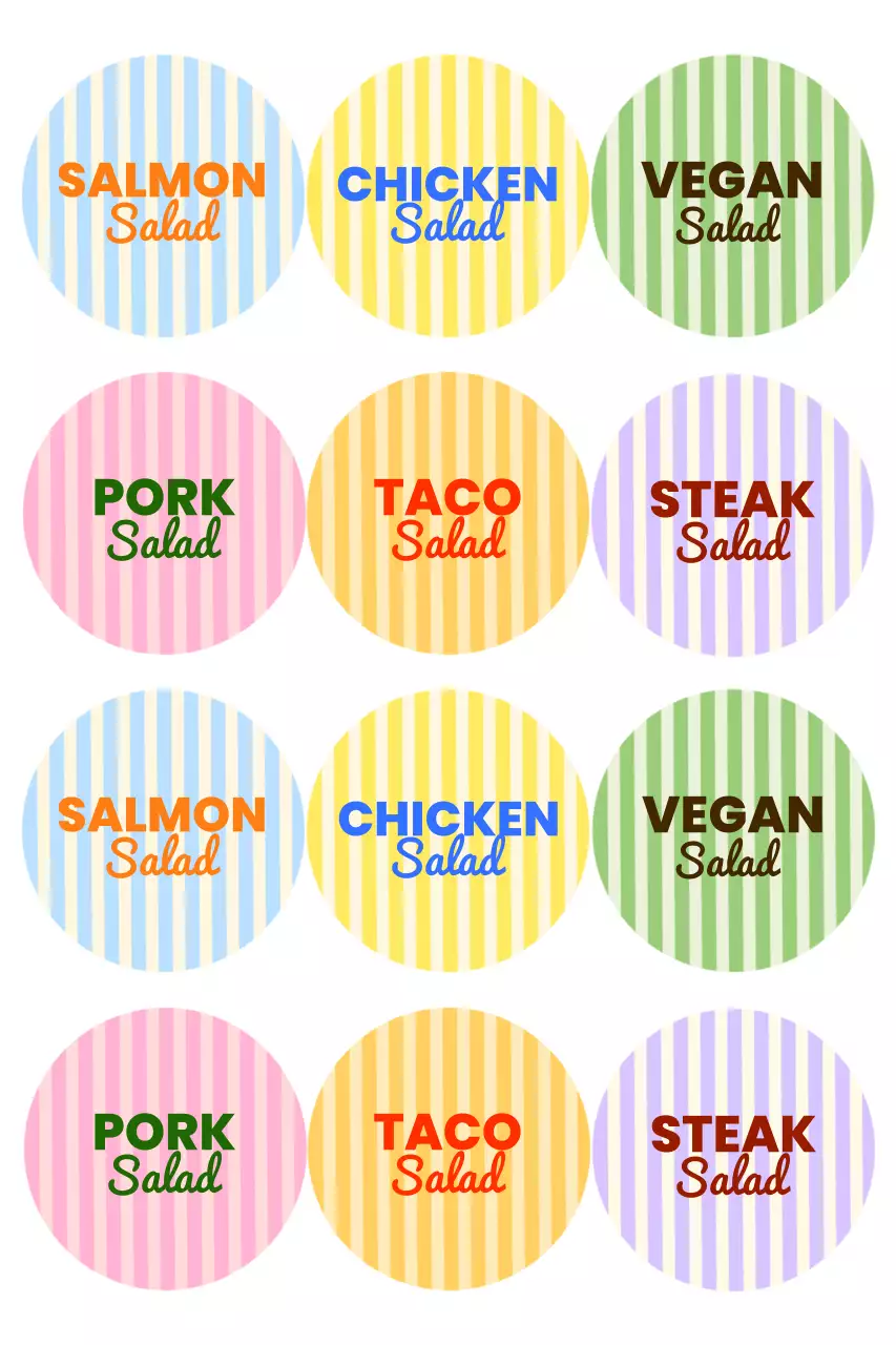 Colorful Pop Food Stickers