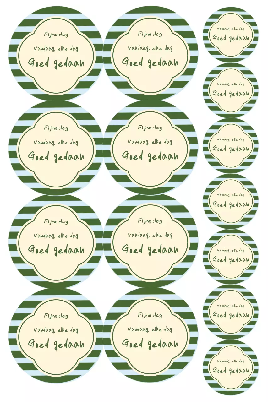 Groene eenvoudige berichtsticker