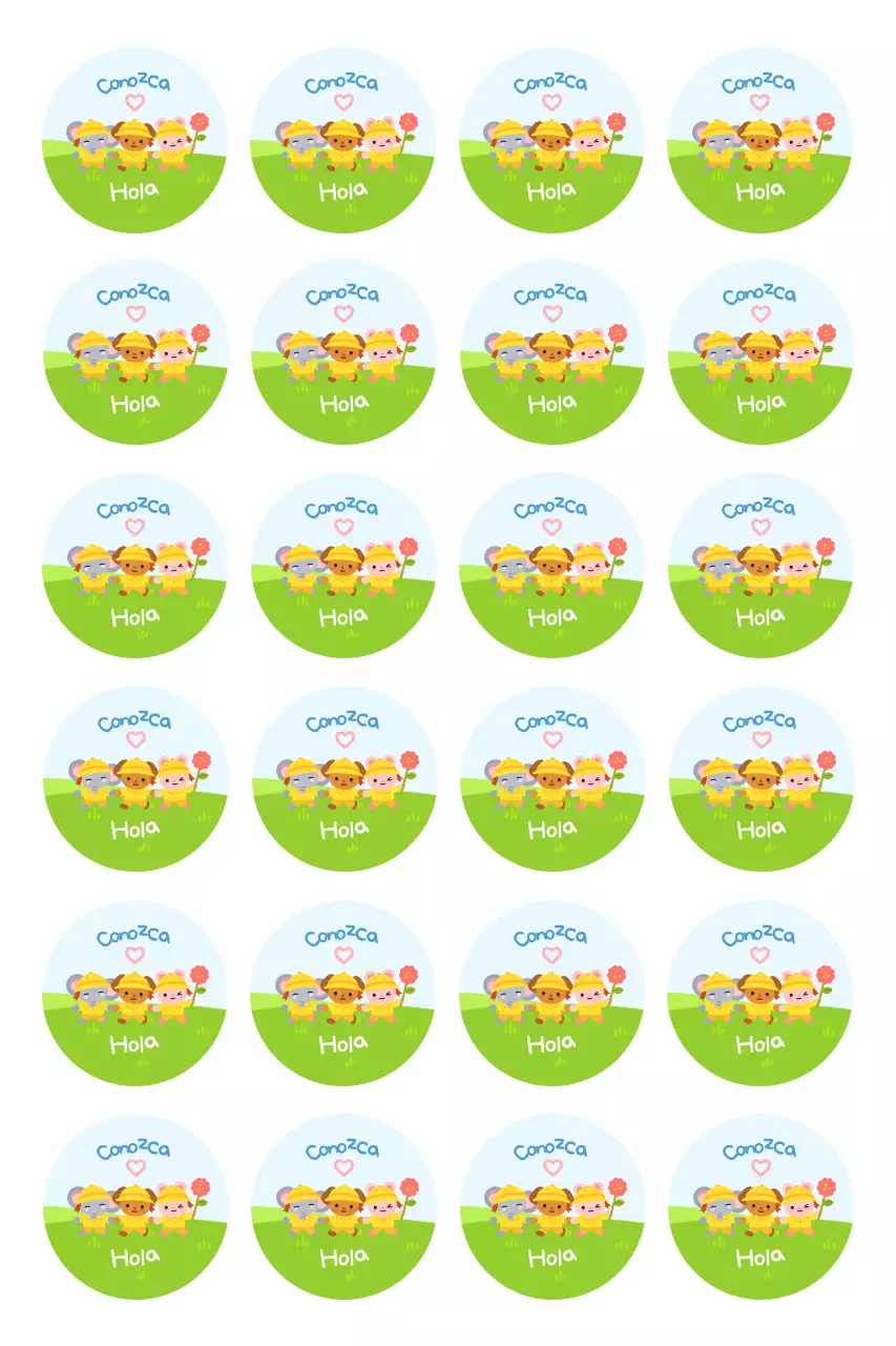 Pegatinas verdes para niños