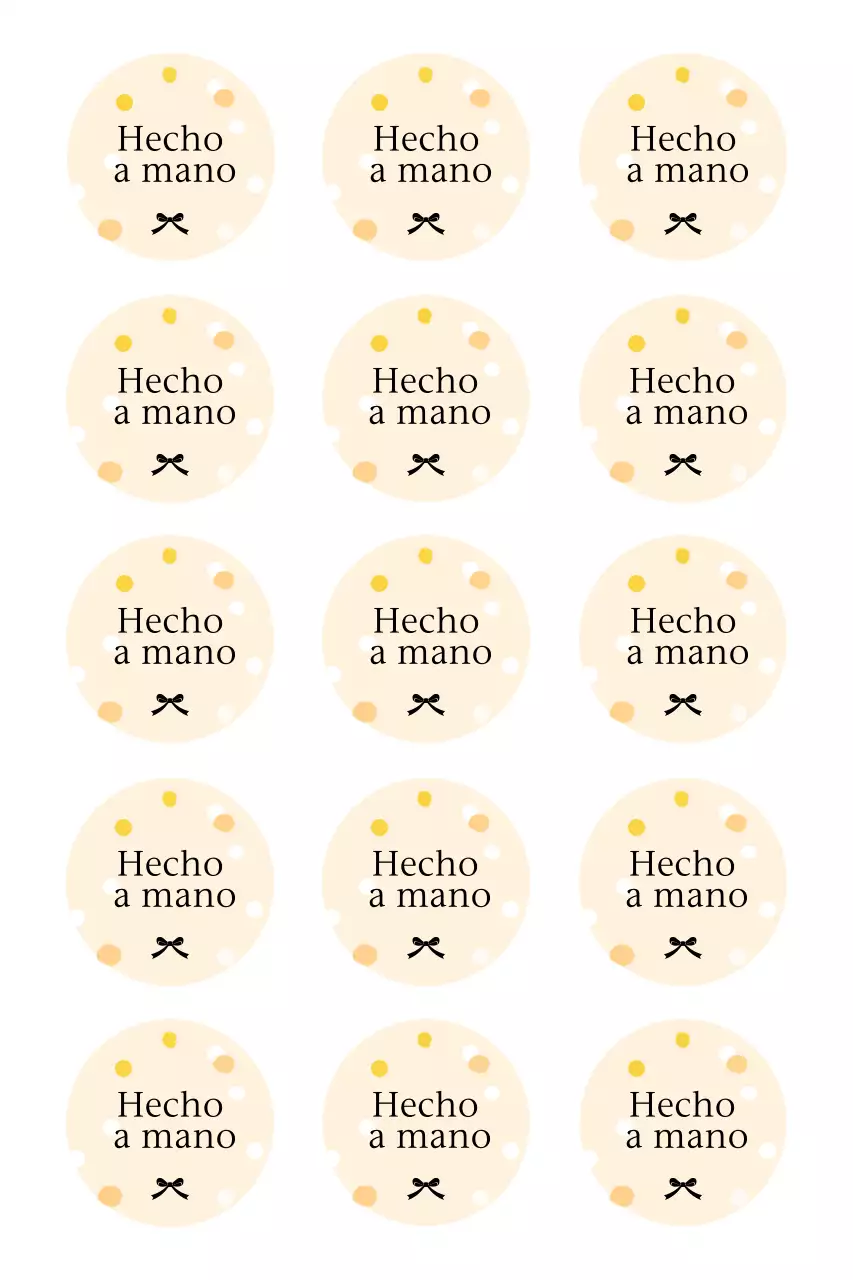 Creación de pegatinas sencillas en beige