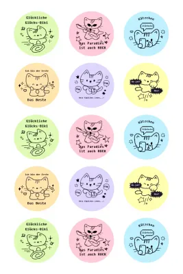 Grüne süße Aufkleberwaren