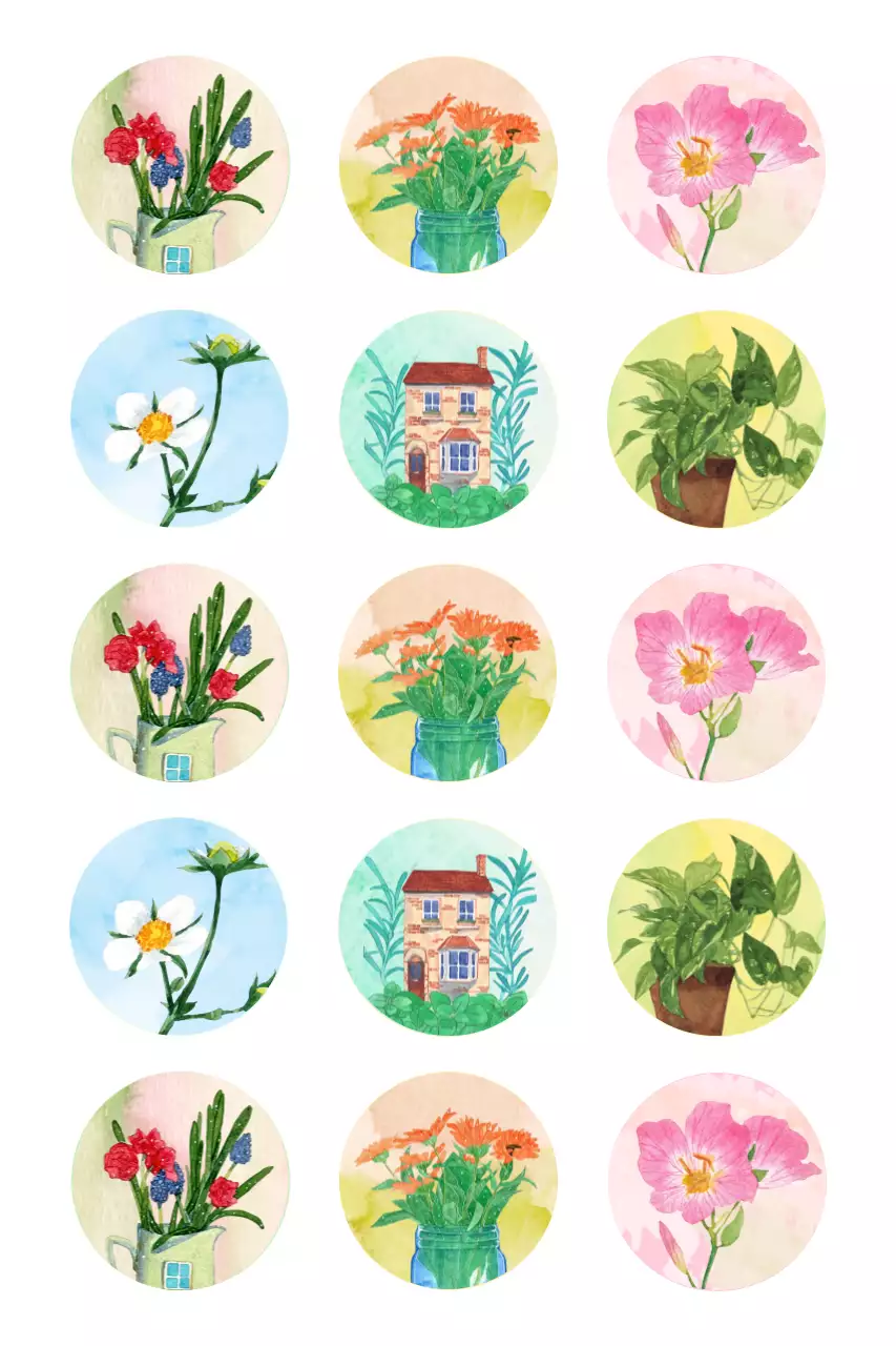 Lila süße Naturaufkleber