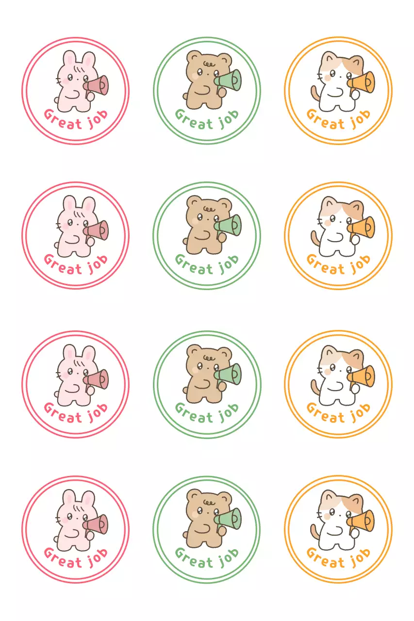 Green cute sticker phrase