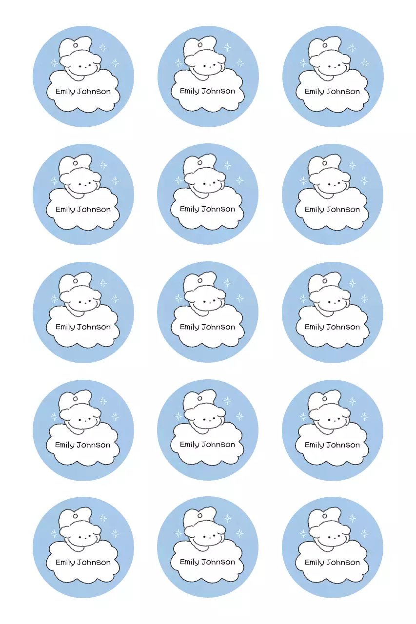 Sky blue cute sticker phrase