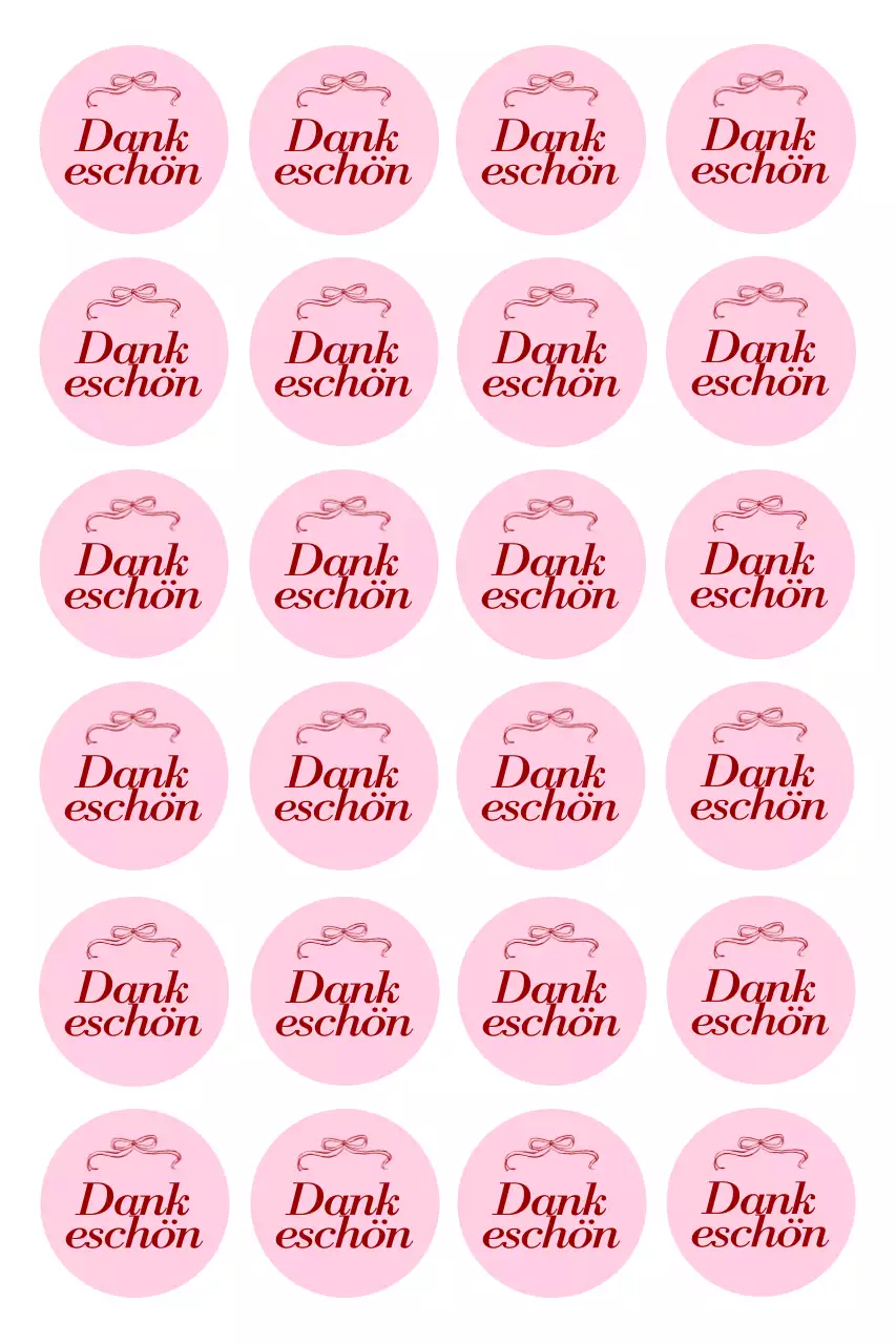 Rosa einfacher Dankeschön-Aufkleber