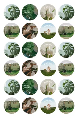 Autocollant de message simple vert