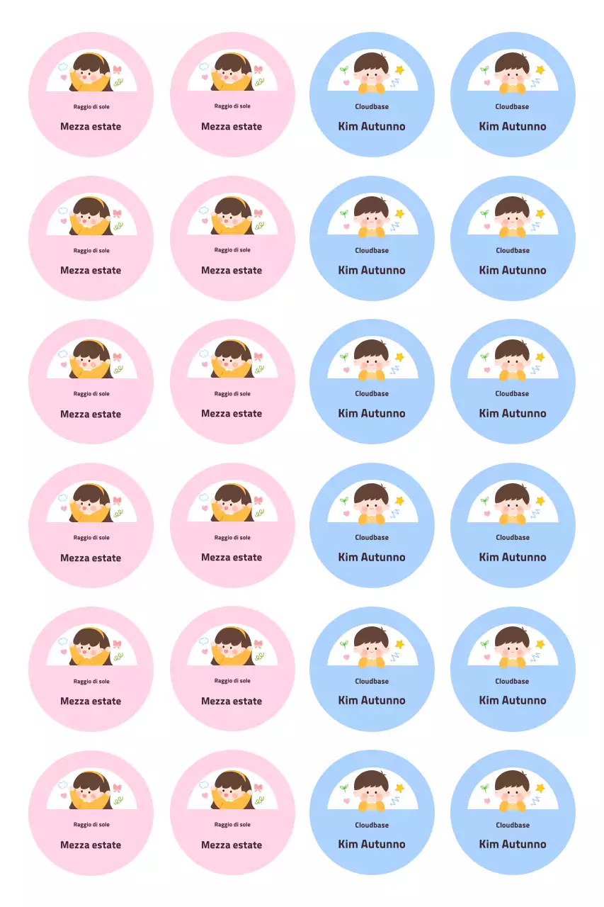 Articoli adesivi carini blu