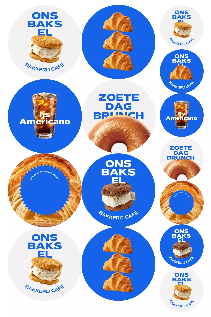 Promotie van het Blue Modern Brunchmenu