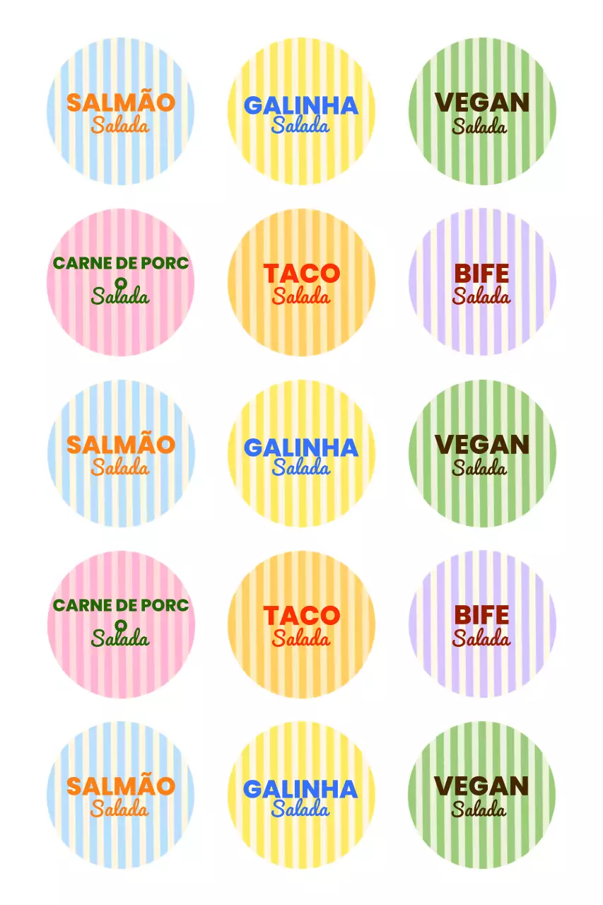 Adesivos de comida pop roxos