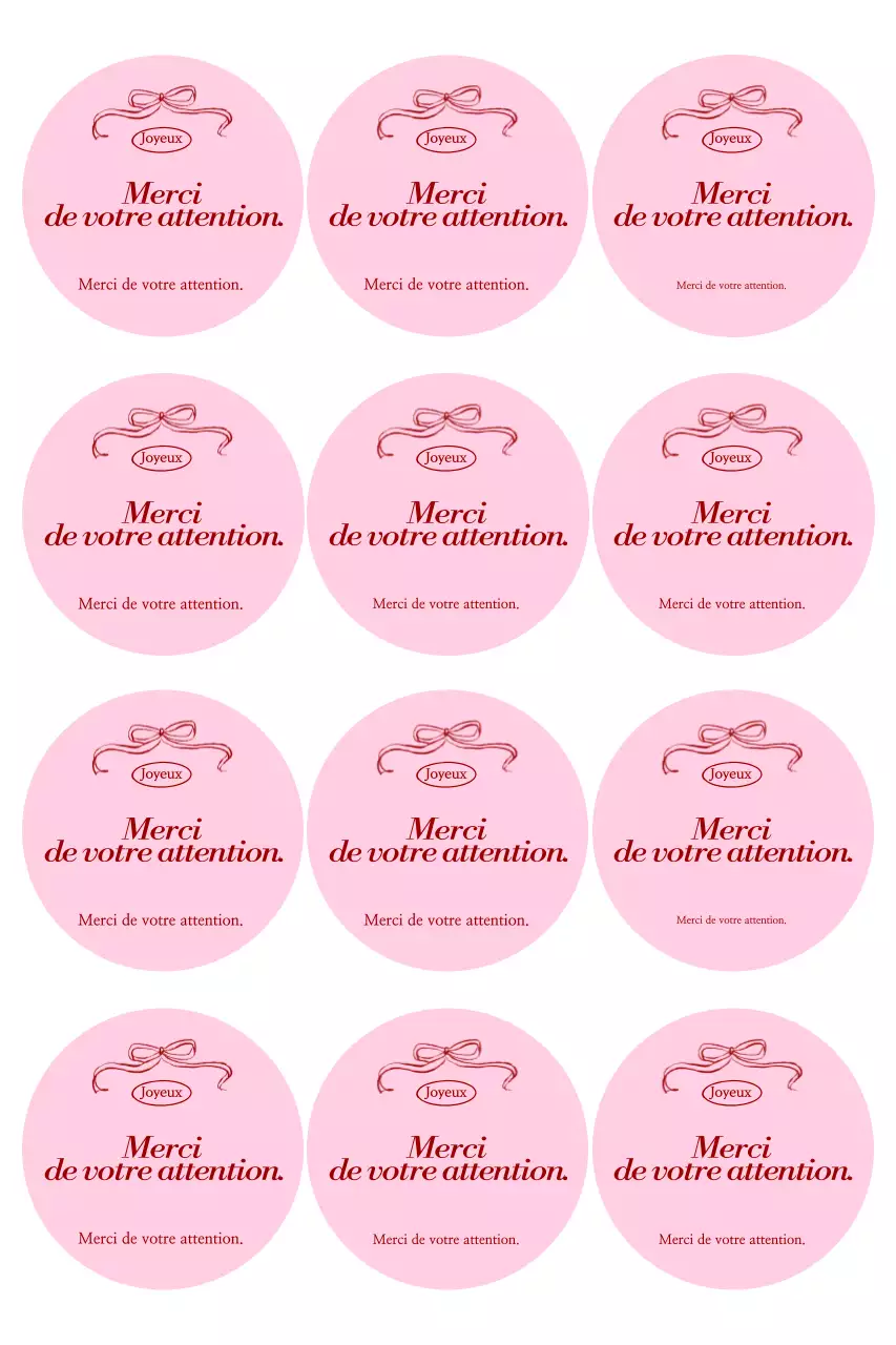 Autocollant simple de remerciement rose