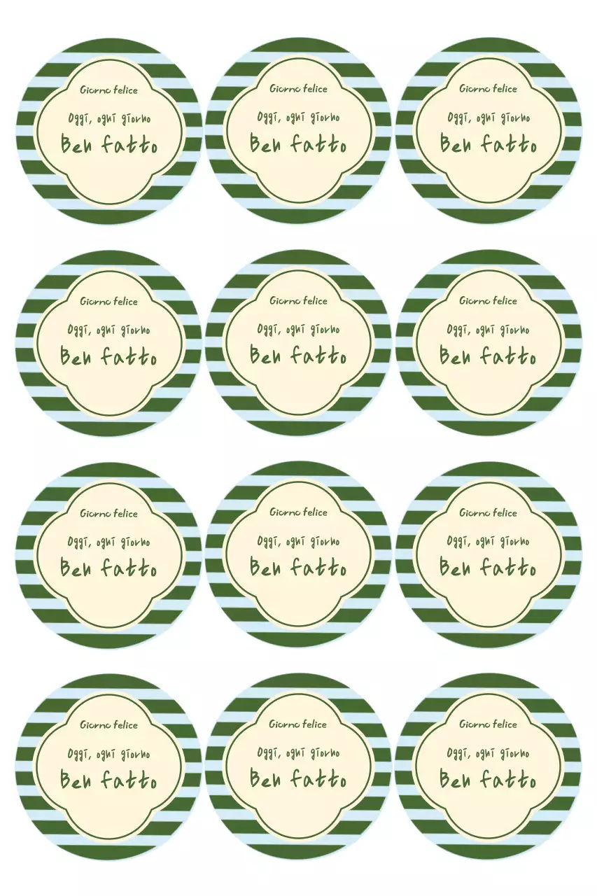 Adesivo verde semplice per il tifo