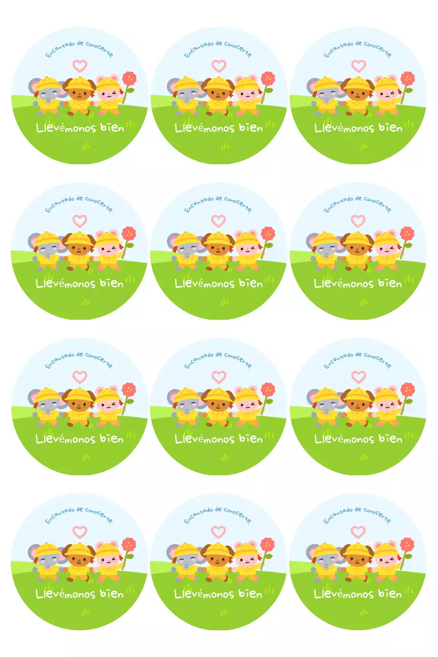 Evento de pegatinas verdes y lindas