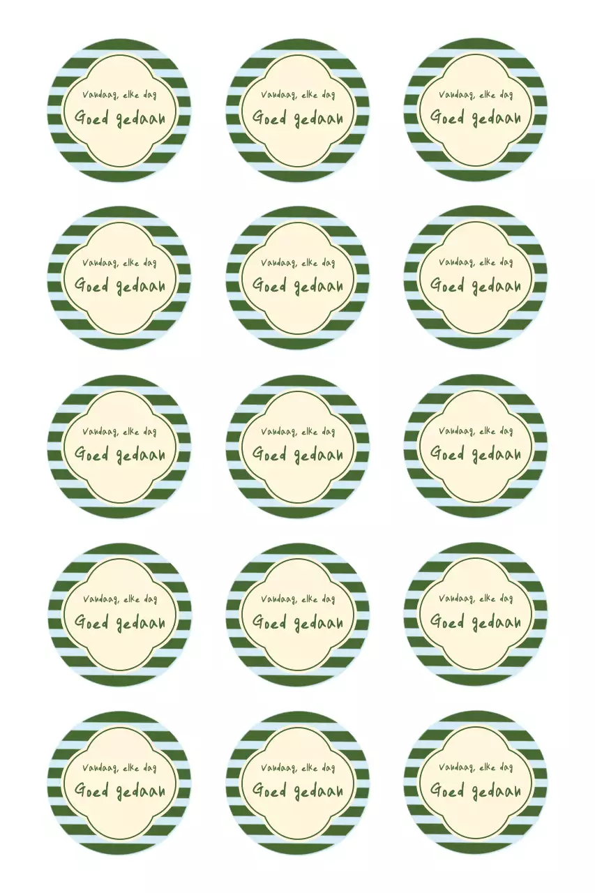 Groene eenvoudige aanmoedigingssticker