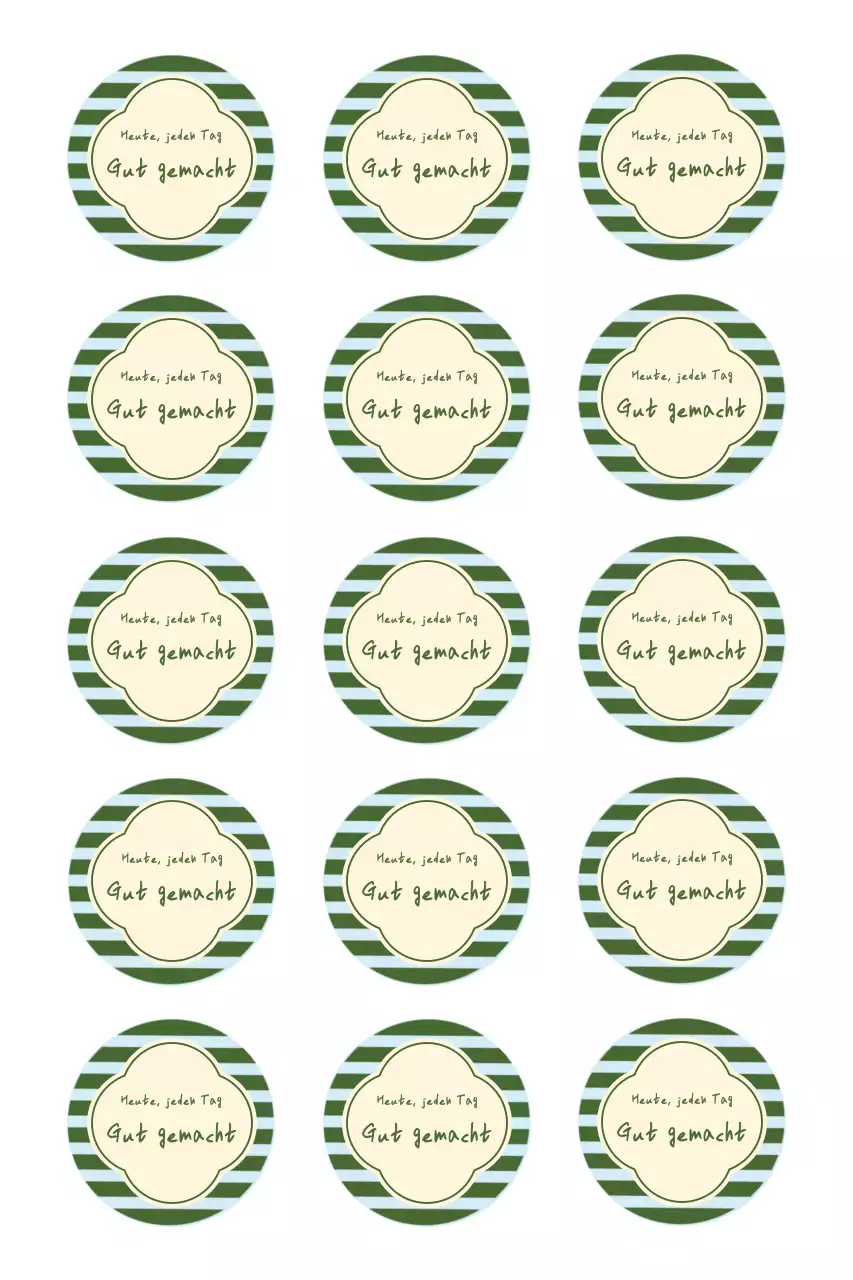 Grüner einfacher Ermutigungsaufkleber