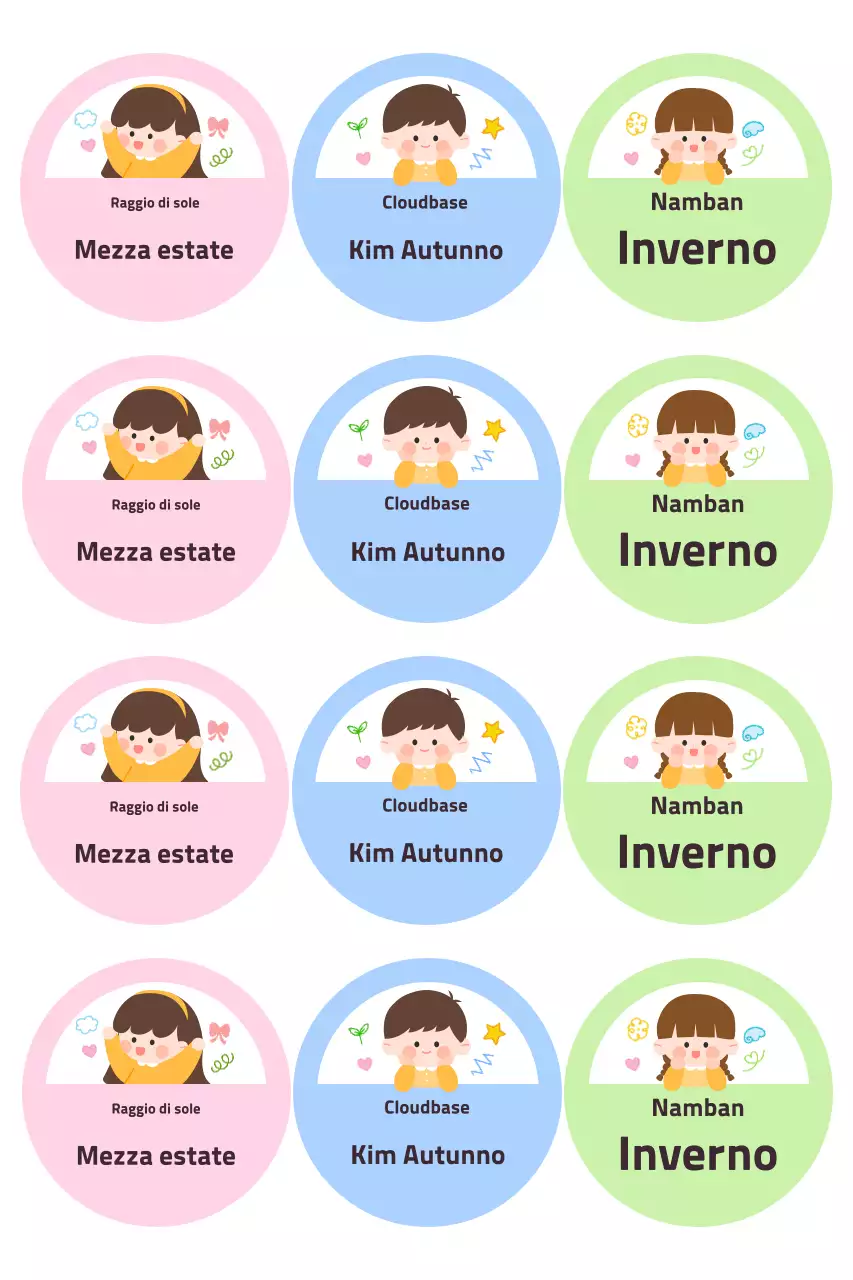 Articoli adesivi carini blu