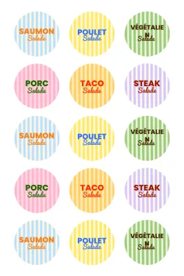 Autocollants alimentaires Purple Pop