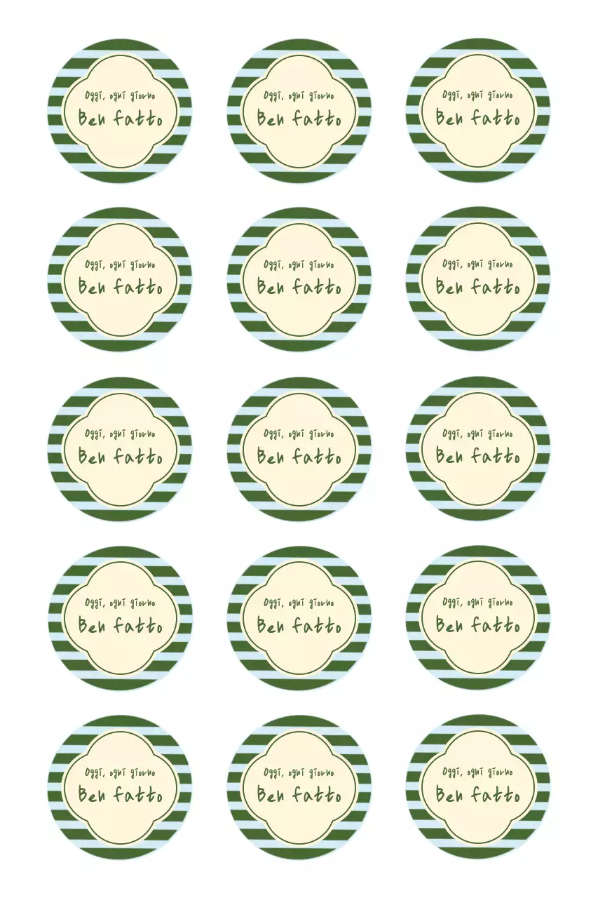 Adesivo di incoraggiamento semplice verde