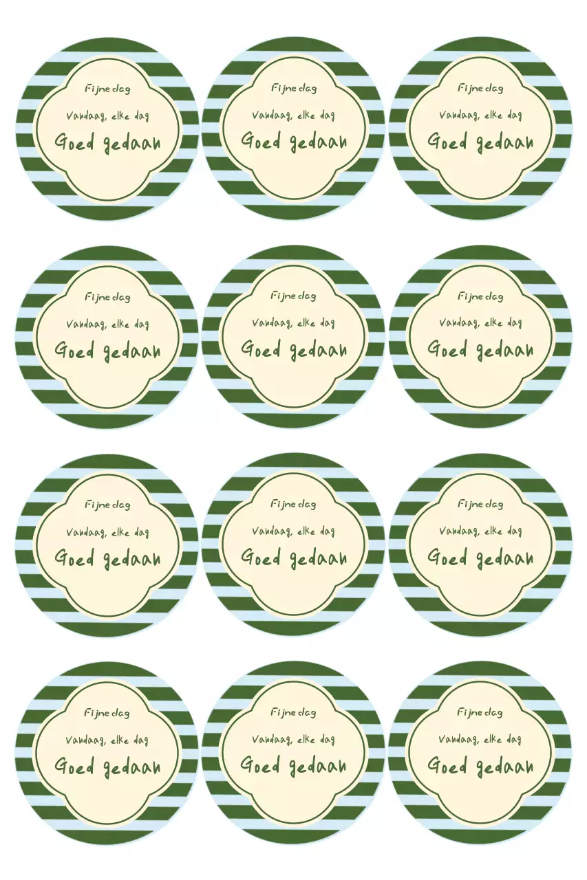 Groene eenvoudige cheer-sticker