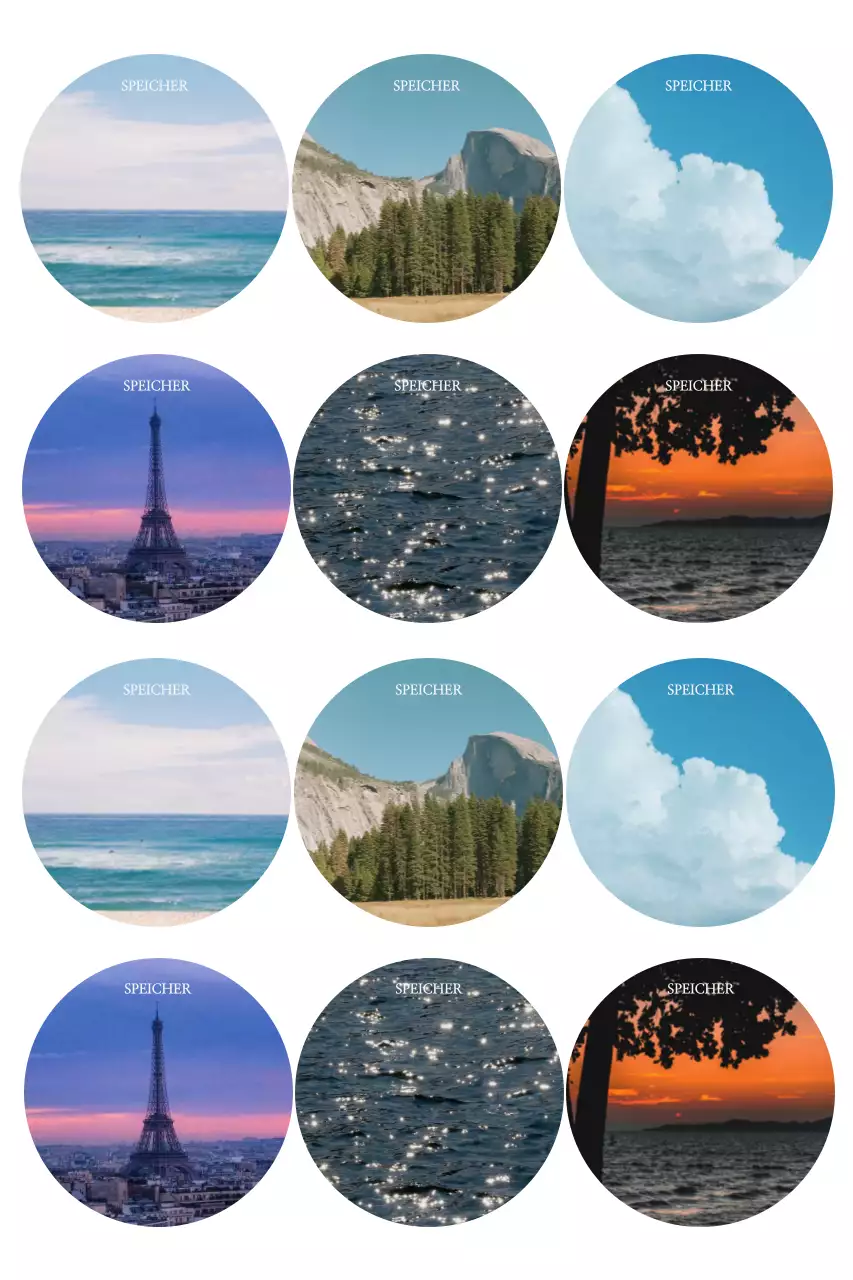 Himmelblauer einfacher Reise-Fotorahmen