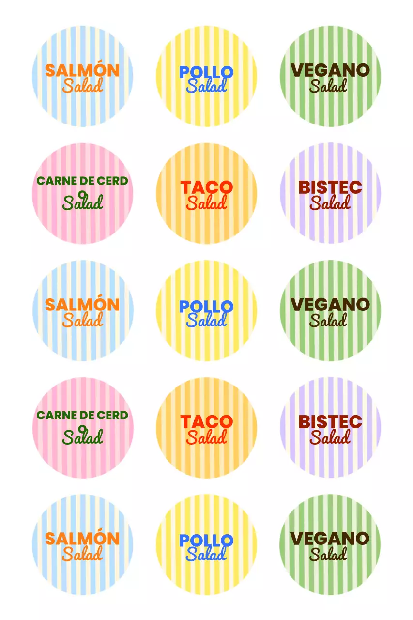 Pegatinas de comida pop moradas