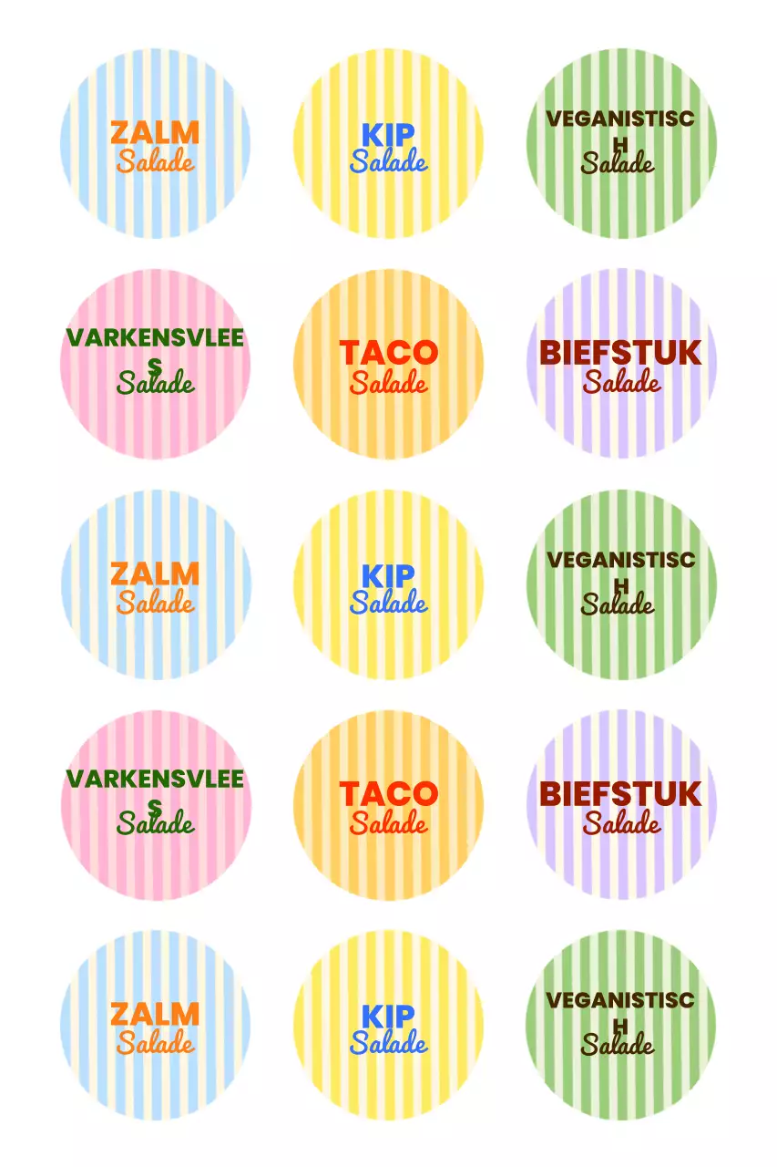 Paarse Pop Food Stickers