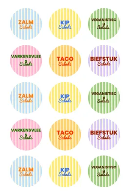 Paarse Pop Food Stickers