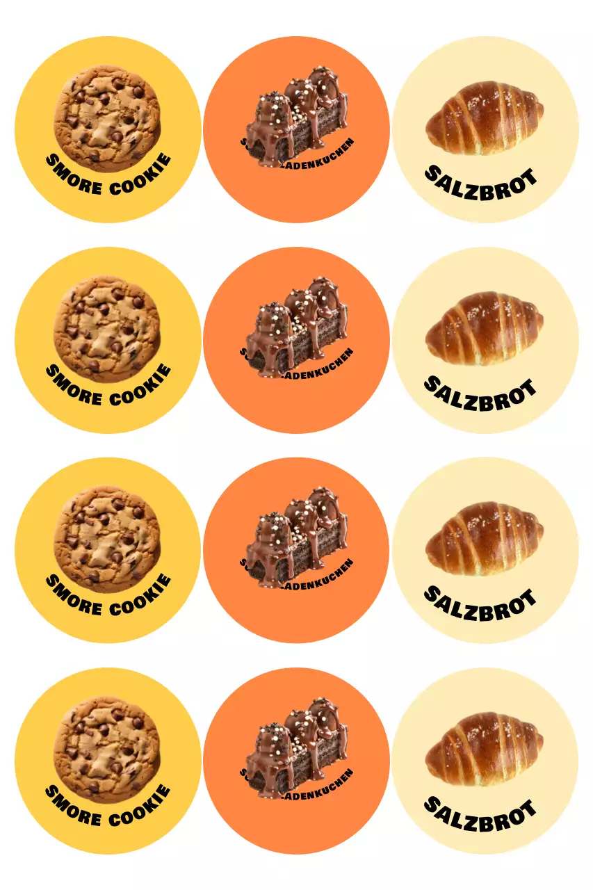 Gelbe Pop-Dessertwaren