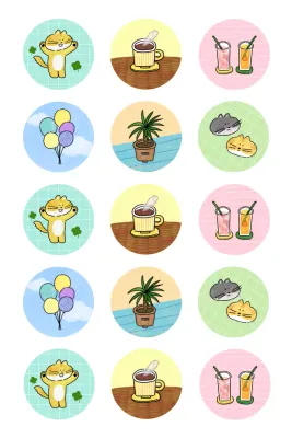 Groene schattige stickerzin