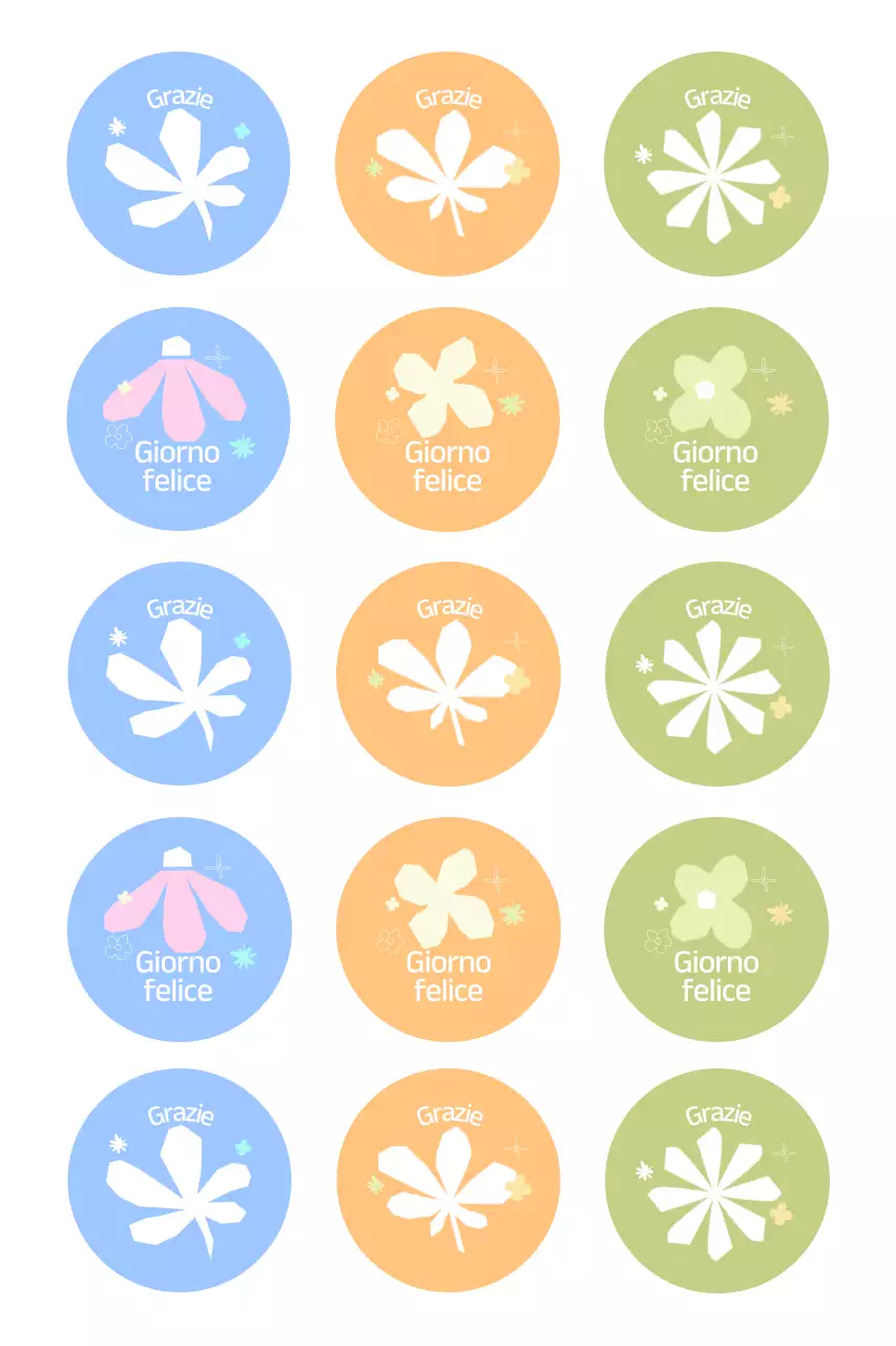 Adesivi di ringraziamento viola e carini