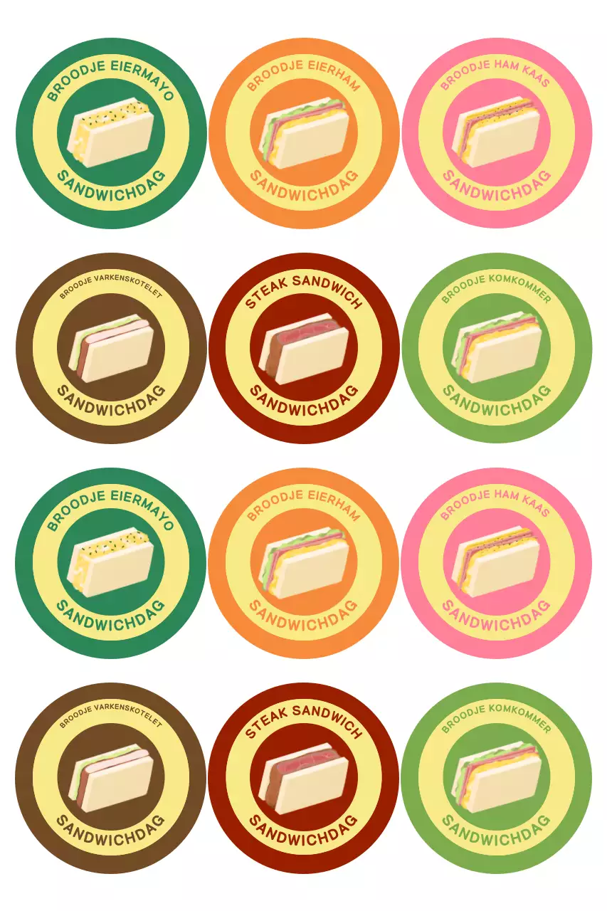 Groene Pop Food Stickers