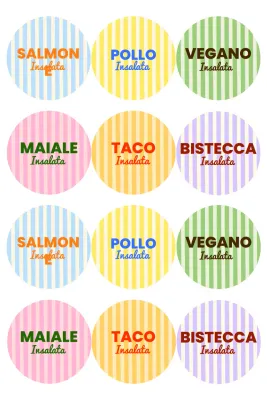 Adesivi colorati per alimenti pop