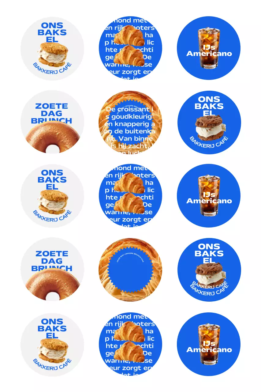 Promotie voor het Blue Simple Brunch-menu