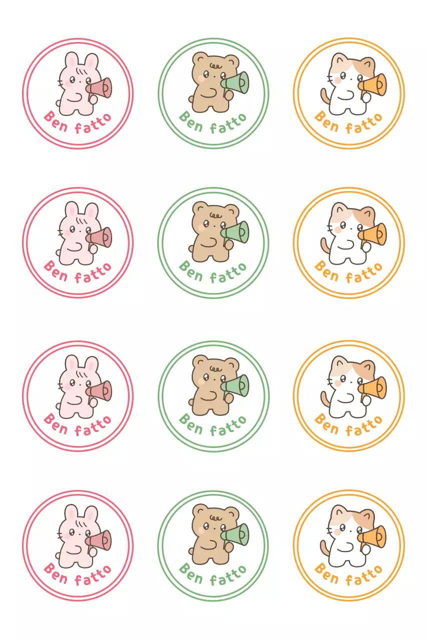 Frase carina sull'adesivo verde