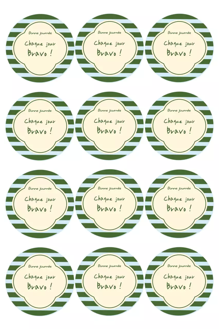 Autocollant vert simple et encourageant