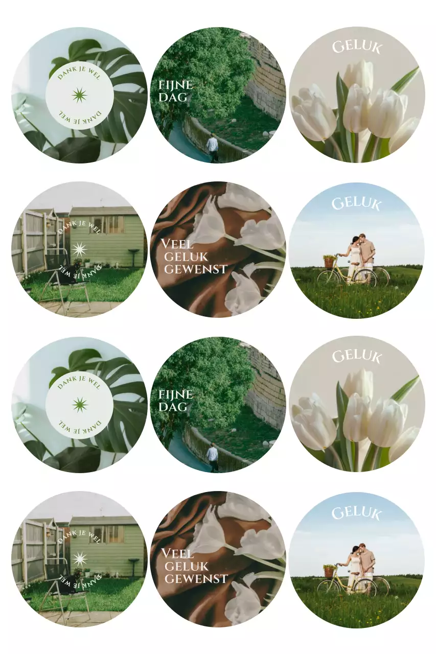 Groene minimale berichtsticker