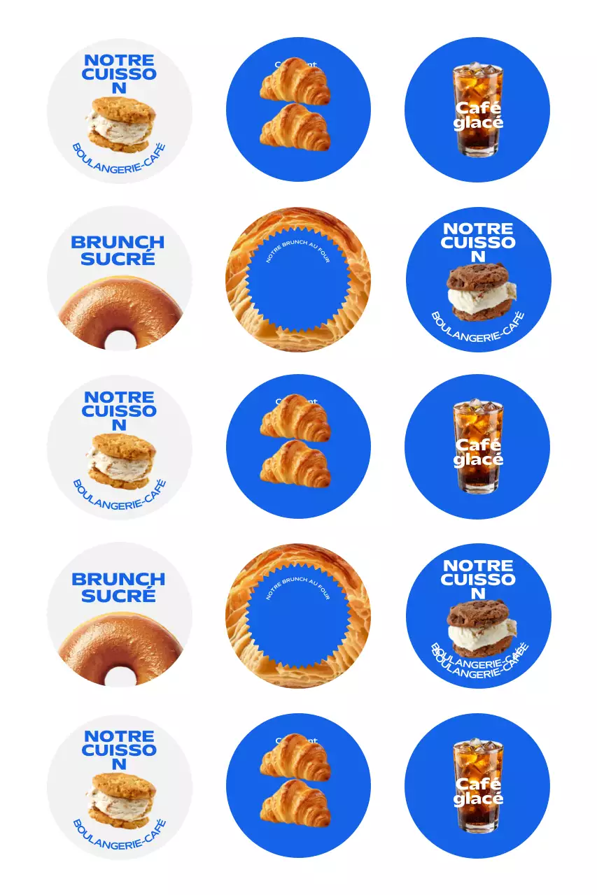 Promotion du menu brunch simple bleu